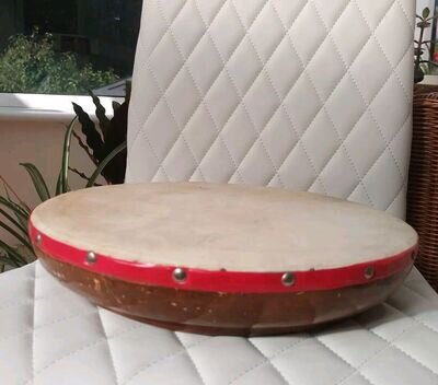 Top Quality Vintage Kompang Dawa Ceremonial Drum. Indonesia / South Asia. Red.