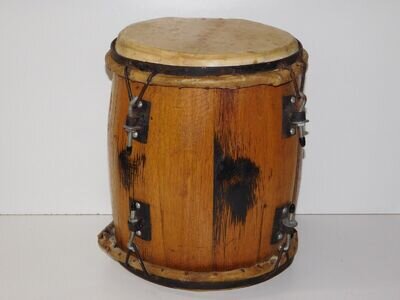 Vintage 14" Native American Double Sided Wood Rawhide Leather Hand Made Drum