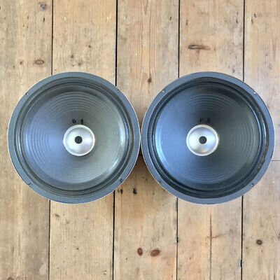 Pair of Matching Fane 1978 guitar speakers 2x12 Hiwatt / Orange / Carlsbro spec