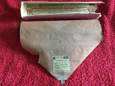 USA Interest Very Early Chase And Baker Pianola Sheet No 0126 C 1890