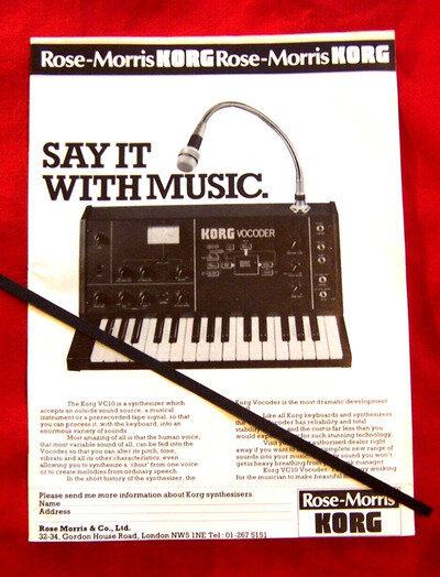 KORG VC10 VOCORDER SYNTHESIZER 1979 ORIGINAL VINTAGE ADVERT