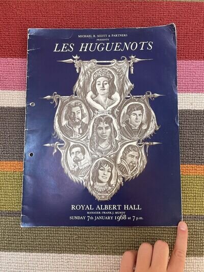 Les Huguenots royal albert hall programme collectable 1968