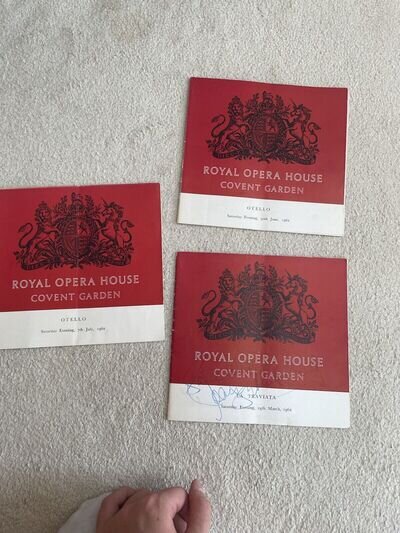 royal opera house covent garden 1962 3pcs collectable