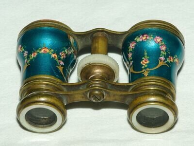  French Enamelled Opera Binoculars ANTIQUE From 1880 To 1900 