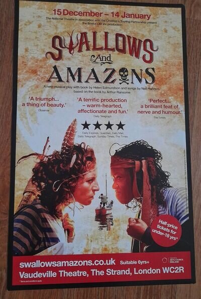 SWALLOWS AND AMAZONS Original West End Theatre poster: SUPER RARE