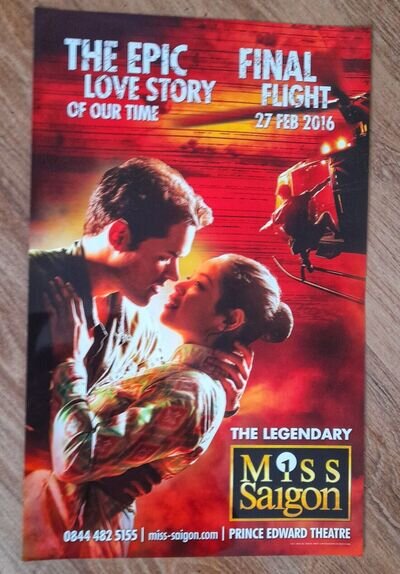 MISS SAIGON Original West End Theatre poster: SUPER RARE