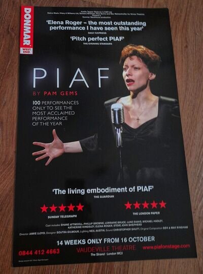 PIAF Original West End Theatre poster: SUPER RARE