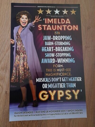 GYPSY - IMELDA STAUNTON - Original West End Theatre poster: SUPER RARE