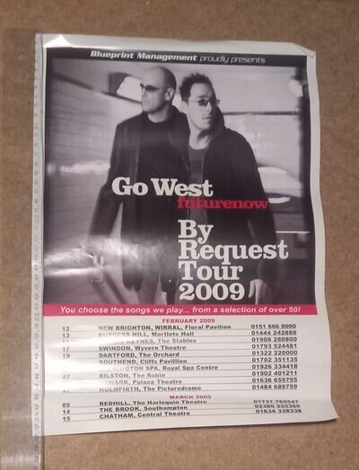 Go West Future Now by Request 2009 all Dates Tour Poster