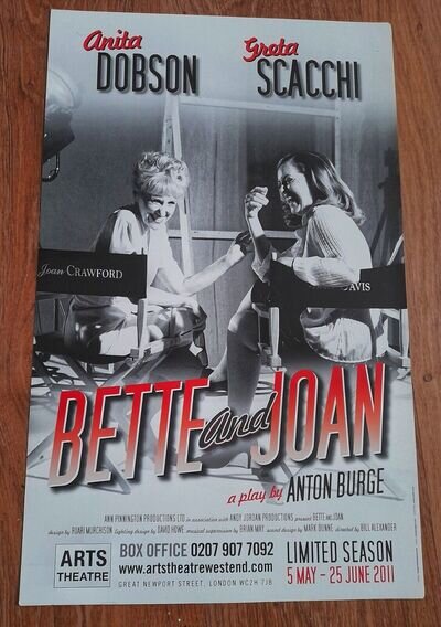 BETTE AND JOAN Original West End Theatre poster: SUPER RARE