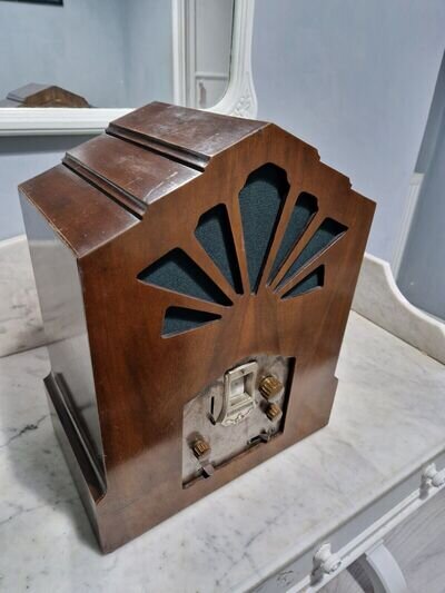 Vintage Art Deco Valve Radio 1930s For Restoration Lumophon