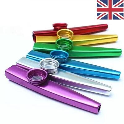 6Pcs/Set Metal Kazoo Instrument Mouth Flute Musical Party Musical Gift Flute Toy