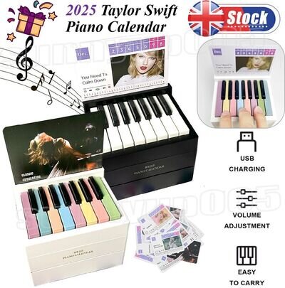 Taylor Swift Piano Calendar, 2025 with Music Sheets Toy Piano Musical Instrument