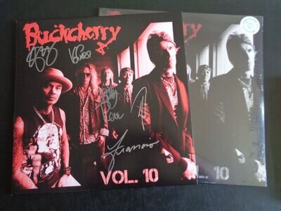 BUCKCHERRY VOL 10 MISPRINTED FULL BAND SIGNED SLV AND CLEAR VINYL LP ..100 ONLY