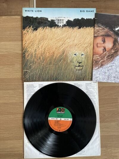 WHITE LION - Big Game 1989 UK/EU ORIG LP + INNER SLV & POSTER!