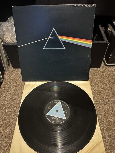 Pink Floyd Dark Side of the Moon VINYL LP SOLID BLUE LABELS A2/B2 UK