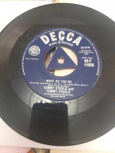 Tommy Steele What Do You Do/ It's All Happening 7" Single