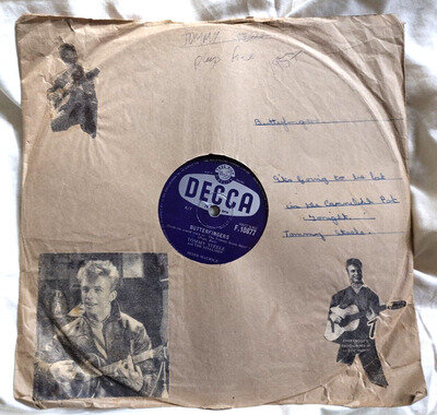 TOMMY STEELE Butterfingers / Cannibal Pot UK DEcca 78 record gramophone RnRoll