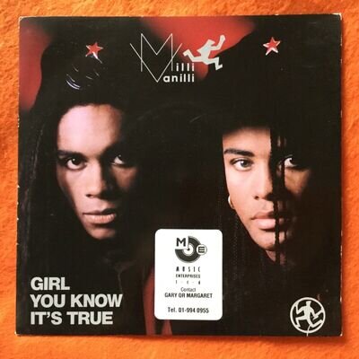 Milli Vanilli- Girl You Know It’s True- Magic Touch- Cooltempo Records 7” -1988