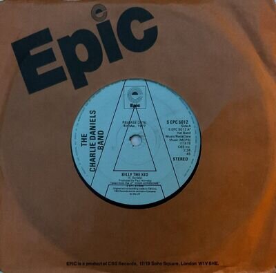 CHARLIE DANIELS BAND ‘Billy The Kid/Slow Song’ Epic Promo Copy 45