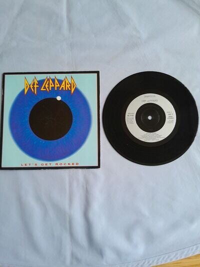 DEF LEPPARD "LET'S GET ROCKED" 1992 7" VINYL SINGLE IN A PICTURE SLEEVE