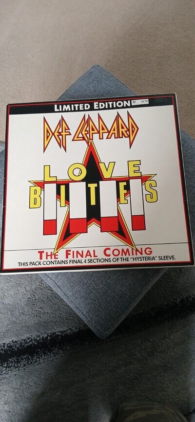 NM Def Leppard Love Bites 12" Ltd Ed Vinyl Box Set + Hysteria Cards