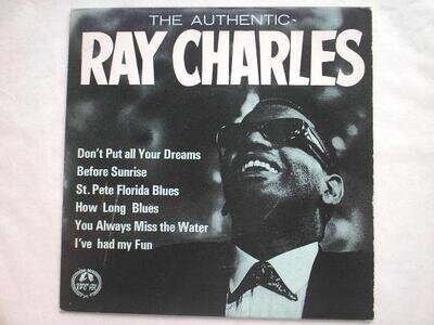 Ray Charles Authentic Ray Charles EP Concert Hall EPC701 EX/EX 1962 6-track EP 3