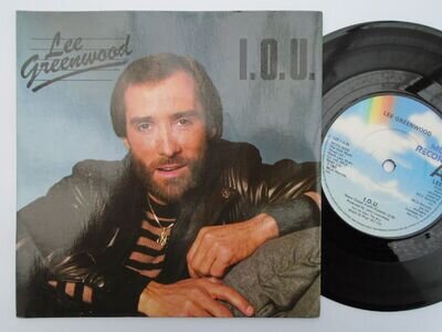 Lee Greenwood IOU 7" MCA LEE1 EX/EX 1983 picture sleeve, IOU/Going Going Gone