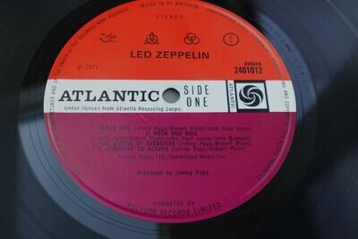 Led Zeppelin IV 1971 UK LP Red/Plum Ver 6 A3/B3 TOP/INVERTED FEATHER N MINT HEAR