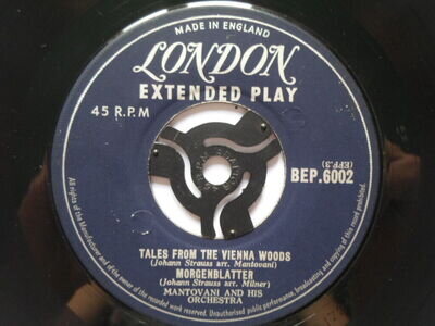 Mantovani Tales From The Vienna Woods EP London BEP6002 EX 1950s 4-track EP, Ta