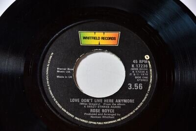 Rose Royce - Love Don't Live Here Anymore 7 Inch Vinyl Record