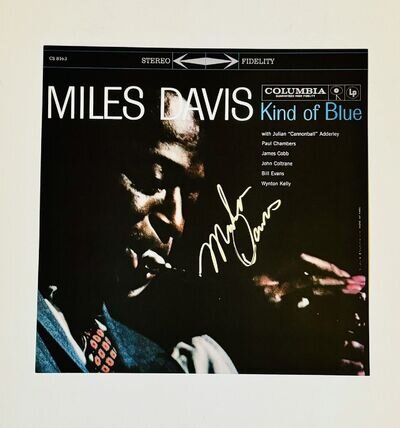 Miles Davis Kind Of Blue Autographed LP Cover