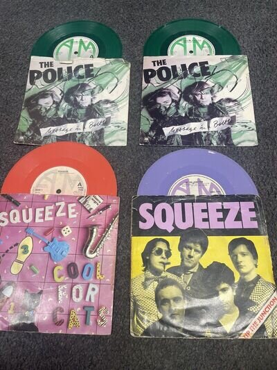 vinyl records job lot Squeeze The Police Colour Vinyl