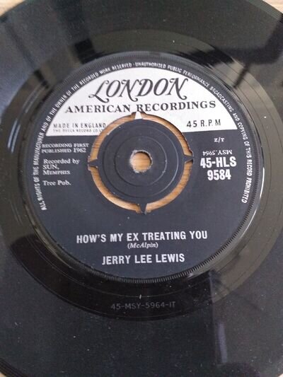 London - Jerry Lee Lewis - 45 rpm 7" Single Vinyl Record - Sweet Little Sixteen