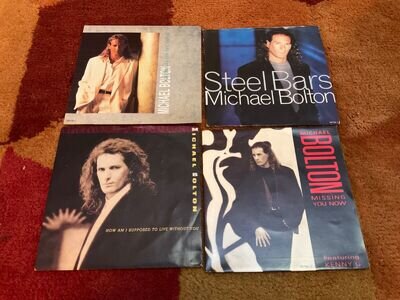 Michael Bolton x4 PS 7 in singles vinyl VG