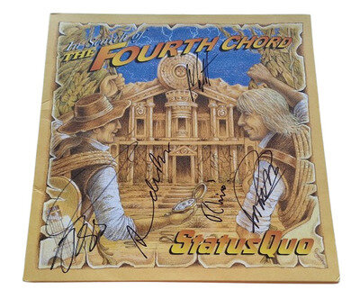 Status Quo 2007 FULLY Signed In The Search of The Fourth Chord 1st Press Ltd LP