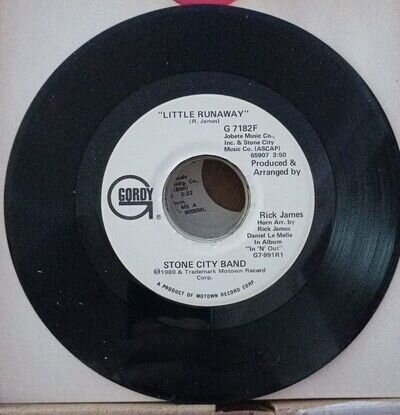 Stone City Band (Rick James) Little Runaway Motown DEMO Gordy 7182 45 Near MINT