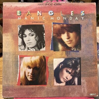 THE BANGLES Manic Monday (written by PRINCE) 12” Single Dutch Import VG+/VG-