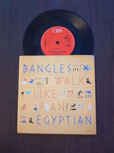 The Bangles - Walk Like an Egyptian - Not Like You - Vinyl Record 7" Single 1986