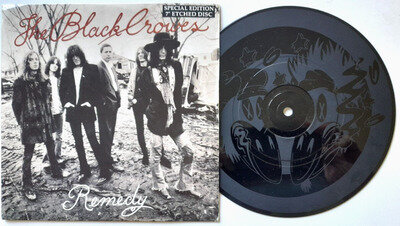 EX/EX The Black Crowes Remedy 1992 7" ETCHED VINYL 45