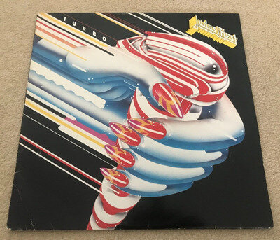 JUDAS PRIEST TURBO 1986 EU VINYL LP + INSERT (EX)