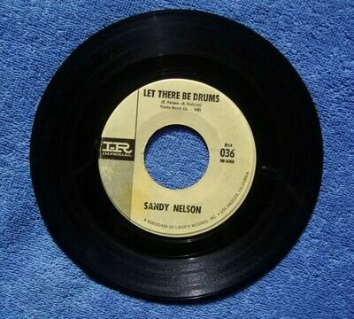 SANDY NELSON ~ LET THERE BE DRUMS / TEEN BEAT ~ 7" IMPERIAL ~ US IMPORT