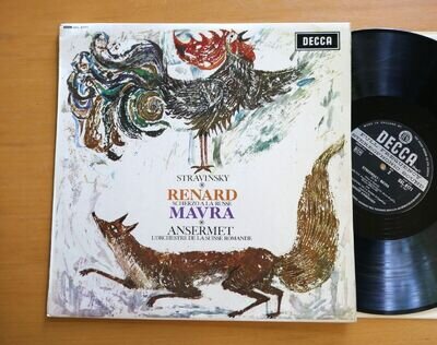 SXL 6171 ED1 Stravinsky Renard Mavra Ansermet NEAR MINT Decca WBg 1st + insert