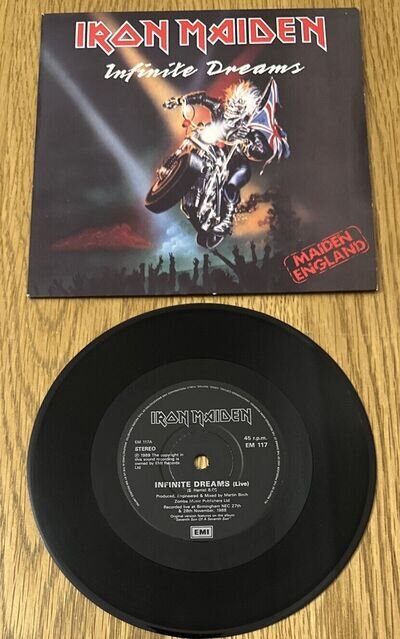 Iron Maiden / Infinite Dreams / 7 Inch Vinyl / Original 1989 / EMI / Rare