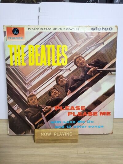 THE BEATLES-PLEASE PLEASE ME, VERY RARE 1963 1 PRESSING VINYL LP , VG+/VG