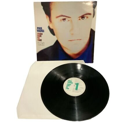 Paul Young From Time to Time The Singles 1992 Vinyl Album Vtg Retro Columbia