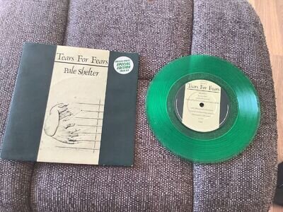 TEARS FOR FEARS Pale Shelter 7" 45rpm UK 1983 RARE GREEN VINYL PS EX/EX