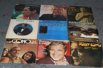 9 x Job Lot Bundle of PERRY COMO MUSIC 12” Vinyl Records - I19