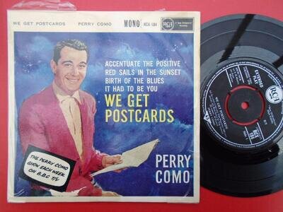 Perry Como We Get Postcards EP RCA RCX184 EX/EX 1960 picture sleeve, We Get Post