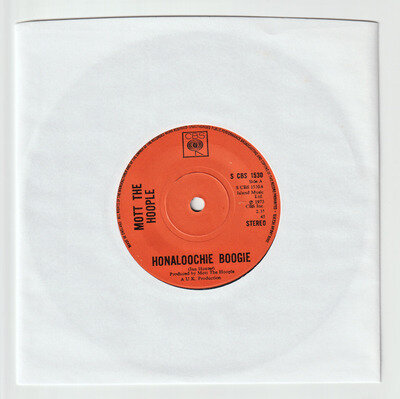 MOTT THE HOOPLE : HONALOOCHIE BOOGIE 7" Vinyl Single 45 Record (CBS 1973) Ex.